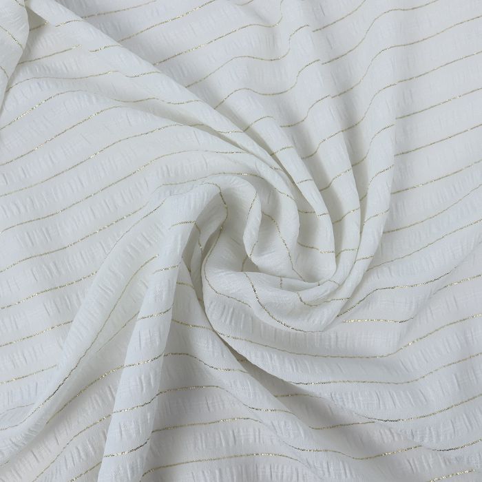 Ткань блузочная шир.135см, цв.белый с люрексом