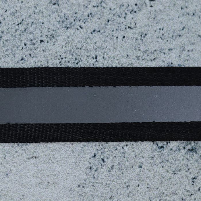 Лента светоотражающая ширина 2см, цв.серый на черном репсе