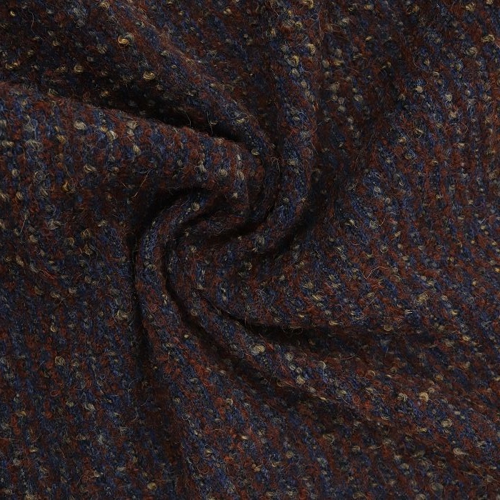 Ткань пальтово-костюмная шир.145см, цв.коричневый с рябью