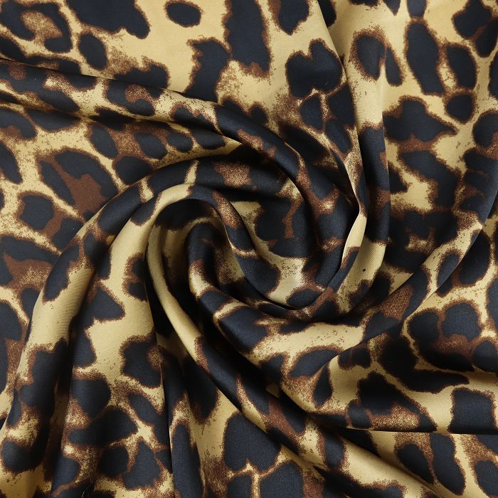 Атлас шир.150см, темный леопард