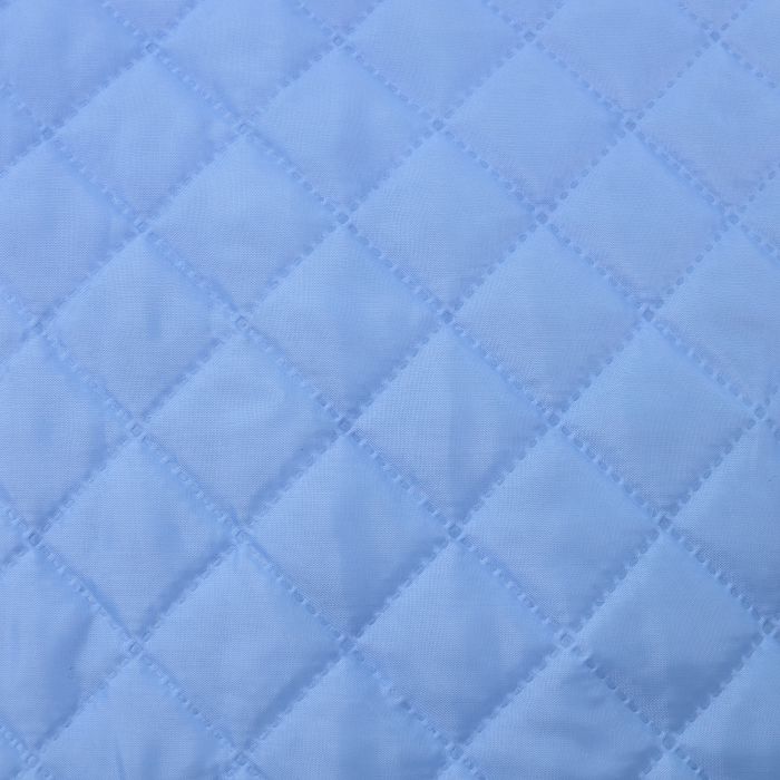 Ткань подкладочная стеганая шир.145см, цв. голубой