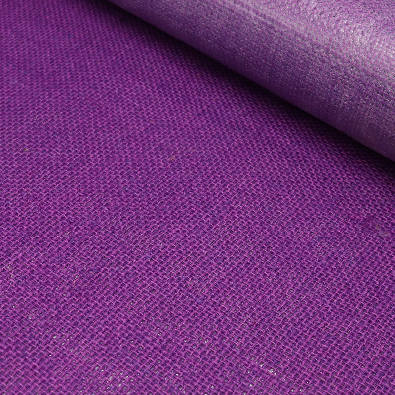 Ткань джутовая ламинированная шир.135см, цв.фиолетовый