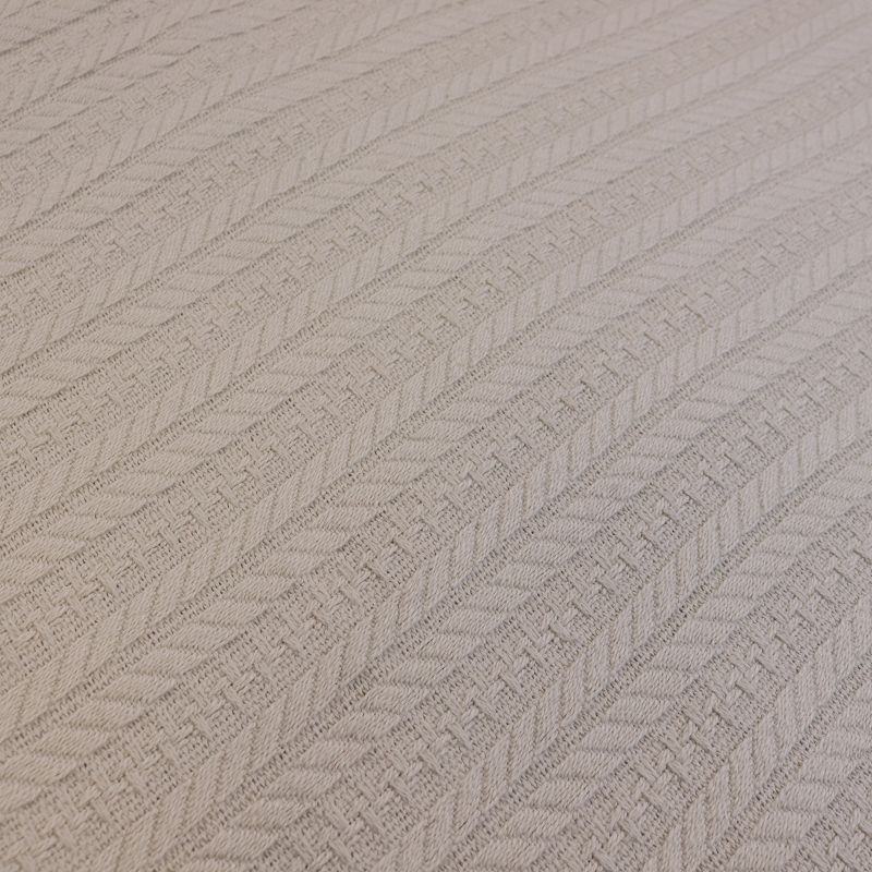 Вязаное полотно шир.240см, цвет камень-вязка коса с полосой