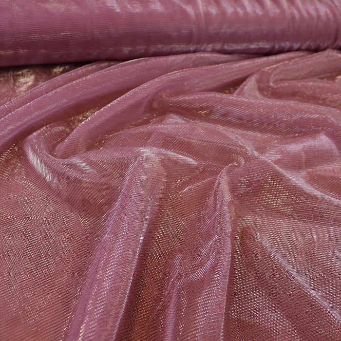 Сетка-металлик "Хамелеон" шир.150см, цв.розовый