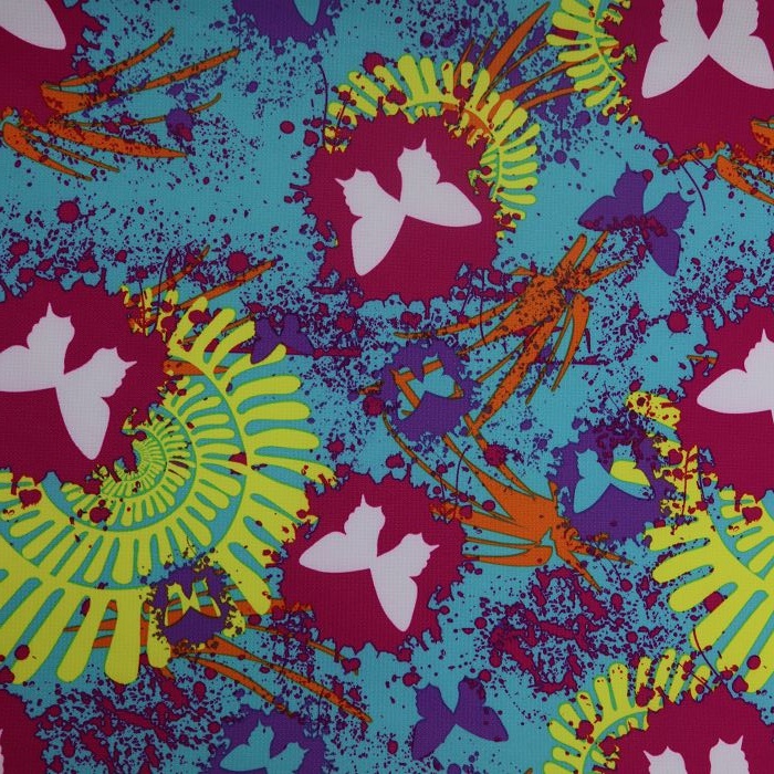 Ткань курточная мембранная шир.150см, бабочки