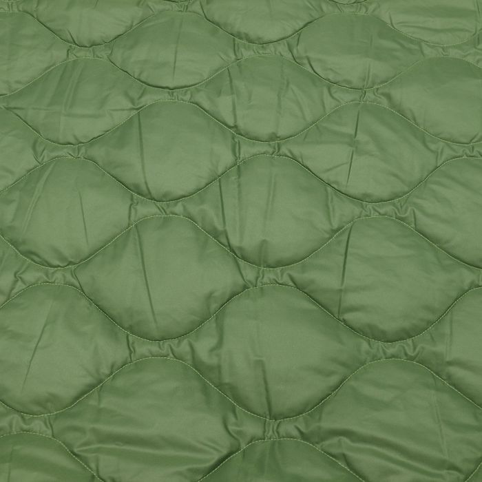 Ткань курточная стеганая на подкладе шир.140см, цв.зеленый стежка фигурная