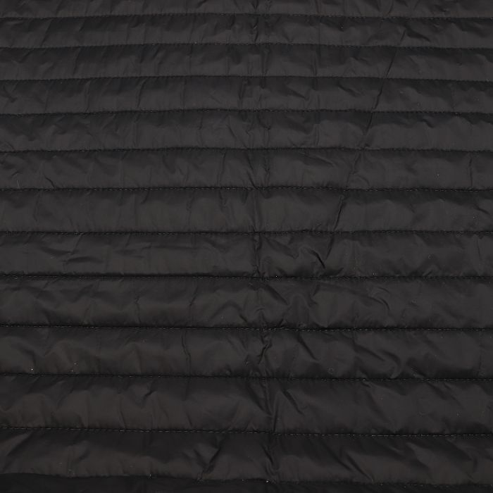 Ткань курточная стеганая на подкладе шир.140см, цв.черный стежка полоса 5см