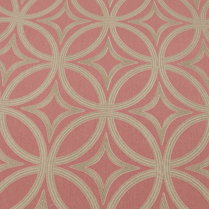 Ткань декоративная  с тефлоновой пропиткой шир.180см розовый орнамент